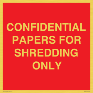 CONFIDENTIAL PAPERS FOR SHREDDING ONLY